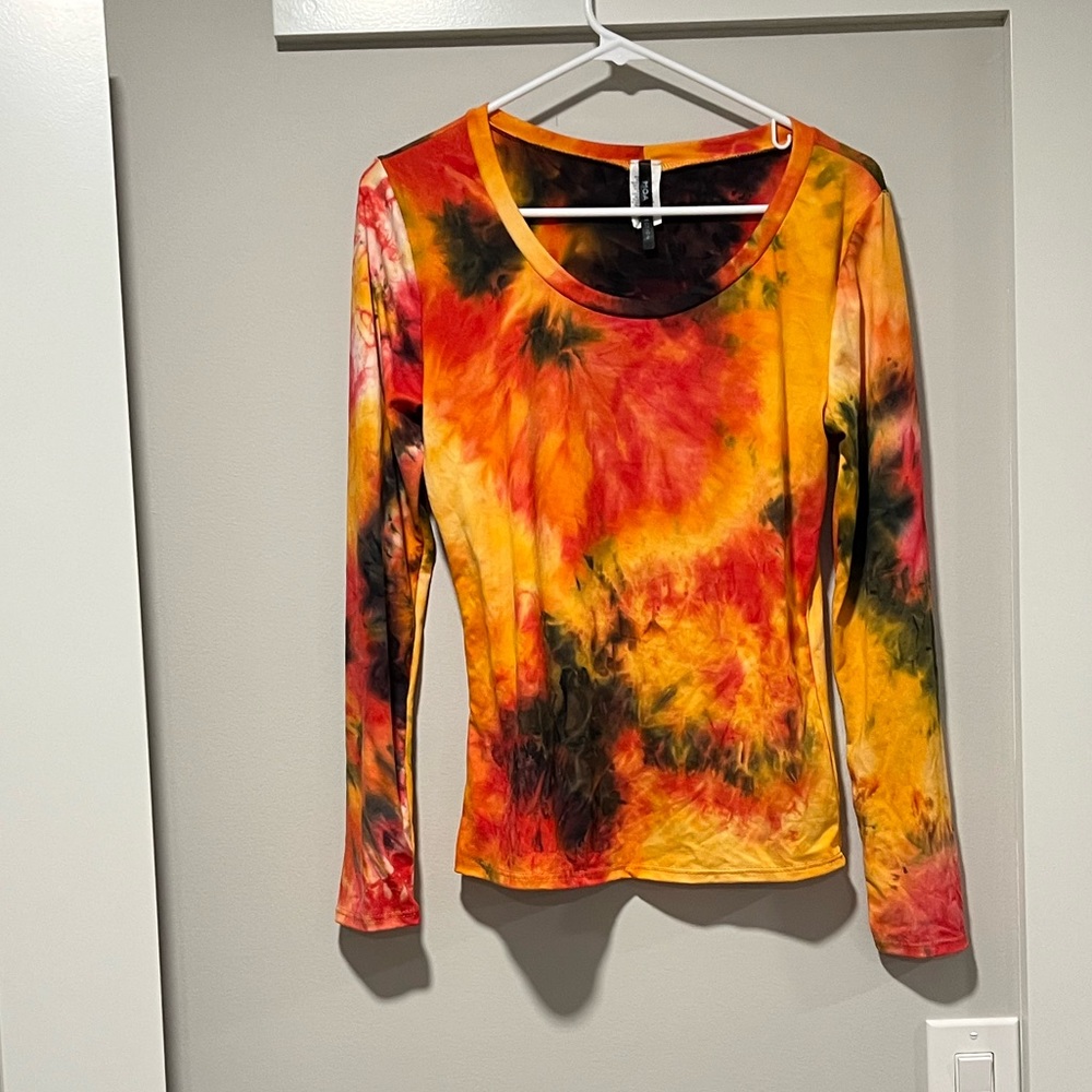 MOA stretchy tie dye top - 2XL